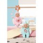 BABY born Bebelus Ingeras 18 cm cu zornaitoare si clema de prins la carut sau patut cu hainute roz sau albastre